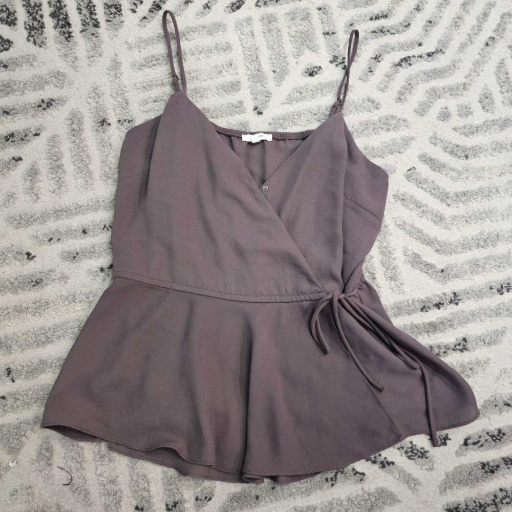 Women's Sleeveless Wrap Top - Brown